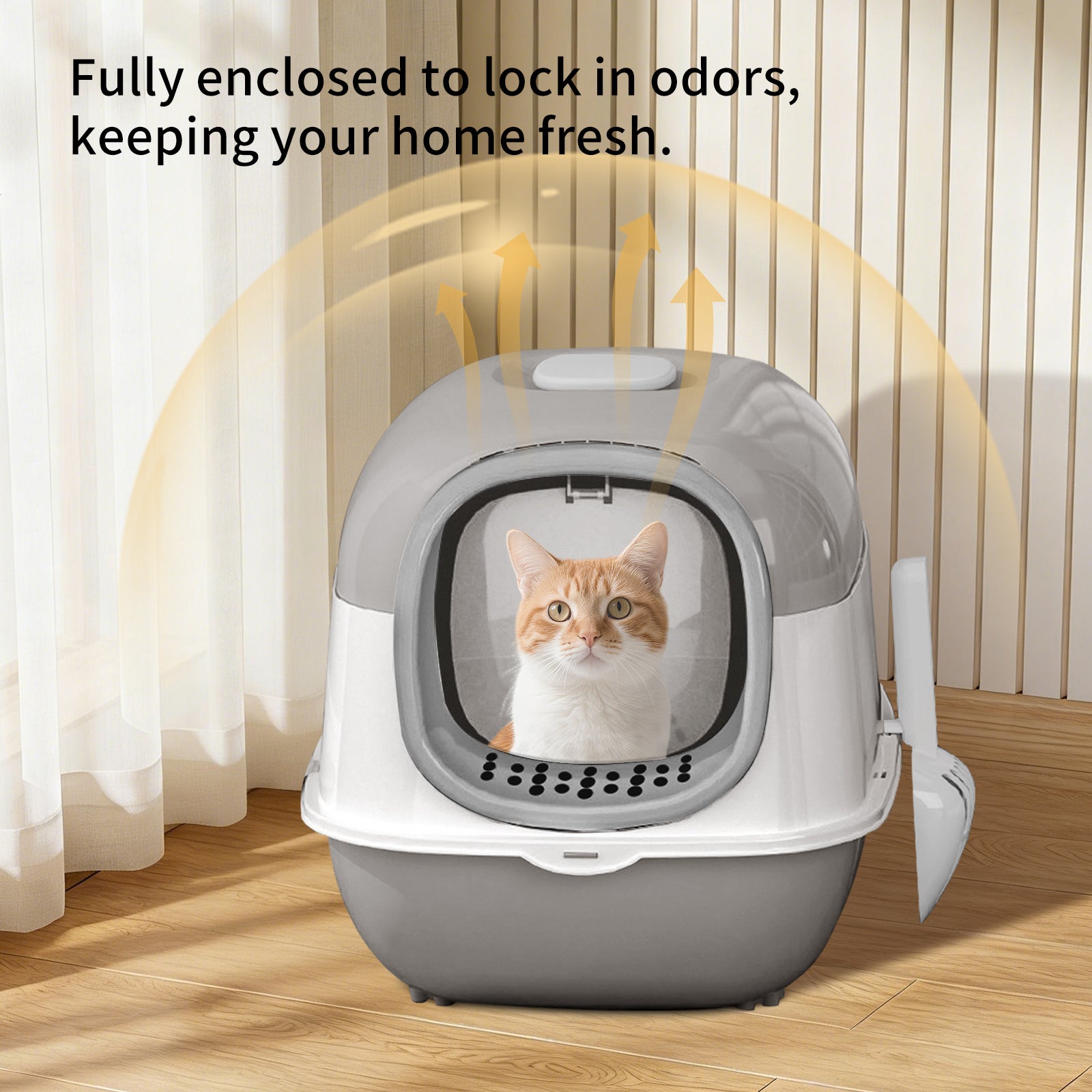 E24 Cat Litter Box | Open-Top Litter Pan in Grey or Pink – gallery 11