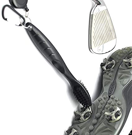 Mile High Life Golf Club Brush Tool Kit with Club Groove Cleaner, Retractable Extension Cord and Clip (8 Colors)