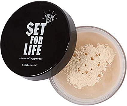 Matte Loose Face Setting Powder: Oil & Shine Control Makeup & Finishing Beauty Powder - Flash Friendly Set for Life Compact Facial Powder by Elizabeth Mott - 15 Grams