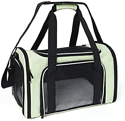 Mile High Life | Outdoor Travel Pet Carrier | Kitty Puppy Cat Carriers | Collapsible Dog Carrier for Small Medium Dogs | Cat Crates w Breathable Mesh with Soft-Sided