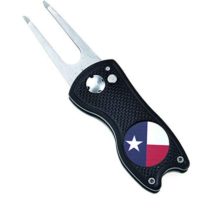 State Flag Ball Marker Foldable Switch Blade Divot Repair Tool