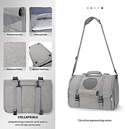 Mile High Life | Outdoor Travel Pet Carrier | Hiking Outdoor Dog Carrier Backpack | Collapsible Dog Carrier for Small Medium Dogs | Cat Crates w Breathable Mesh with Soft-Sided