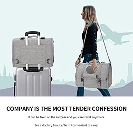 Mile High Life | Outdoor Travel Pet Carrier | Hiking Outdoor Dog Carrier Backpack | Collapsible Dog Carrier for Small Medium Dogs | Cat Crates w Breathable Mesh with Soft-Sided