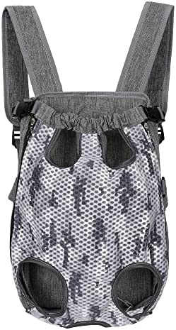 Mile High Life | Hiking Outdoor Pet Carrier Backpack | Legs Out Puppy Cat Carrier | Camouflage Dog Carrier for Small Dogs | Dog Backpack w Breathable Mesh
