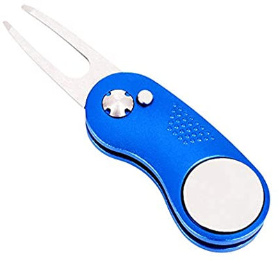 Customization Whole Sale Mile High Life All Metal Foldable Golf Divot Tool with Pop-up Button & Magnetic Ball Marker (Multi-Colors/Shape) (120 pc)