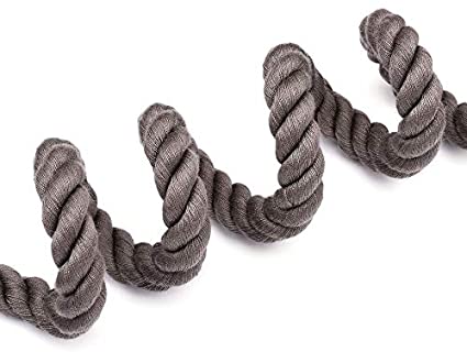 Mile High Life | Dog Rope Leash with Genuine Leather Tailored Connection | Dog Slip Lead | Dual Configuration | with Heavy Duty Metal Sturdy Clasp (Multi- Colors, Diameter 1/2", 7FT/8FT Options)