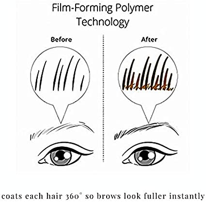 Eyebrow Gel and Brow Filler: Elizabeth Mott Queen of the Fill Gel Makeup with Brush to Fill In Eyebrows and Cover Gray Hairs - Cruelty Free Cosmetics Products - 4g