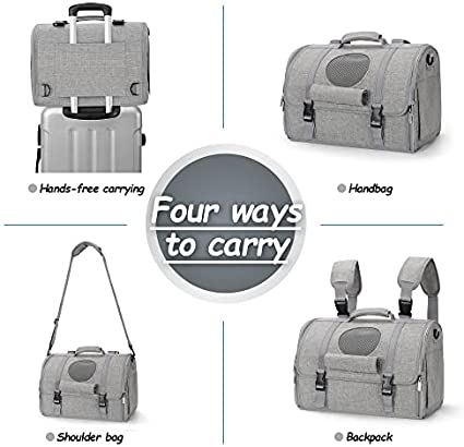 Mile High Life | Outdoor Travel Pet Carrier | Hiking Outdoor Dog Carrier Backpack | Collapsible Dog Carrier for Small Medium Dogs | Cat Crates w Breathable Mesh with Soft-Sided