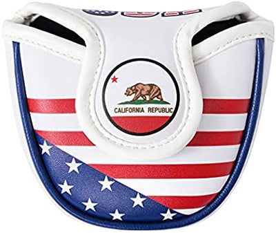 Mile High Life | US States Flag Mallet Putter Cover | Synthetic Leather Golf Head CoversÂ w Automatic Closure|Â America Flag Putter Headcover Compatible with Odyssey/Taylormade/Scotty Cameron Putters