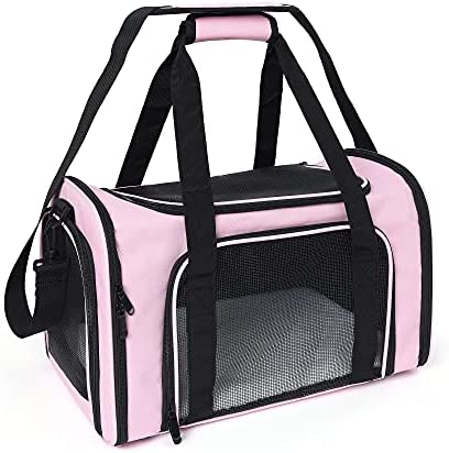 Mile High Life | Outdoor Travel Pet Carrier | Kitty Puppy Cat Carriers | Collapsible Dog Carrier for Small Medium Dogs | Cat Crates w Breathable Mesh with Soft-Sided
