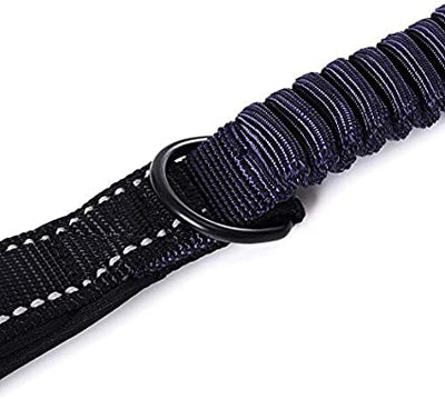 Mile High Life | 3-5 Feet Bungee Dog Leash for Running | Reflective Gentle Leader for Dogs Large or Small | Running Leash for Large Dog(Black)