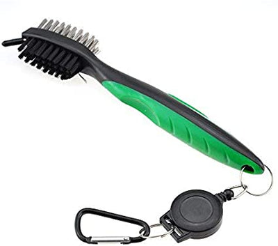 Mile High Life Golf Club Brush Tool Kit with Club Groove Cleaner, Retractable Extension Cord and Clip (8 Colors)
