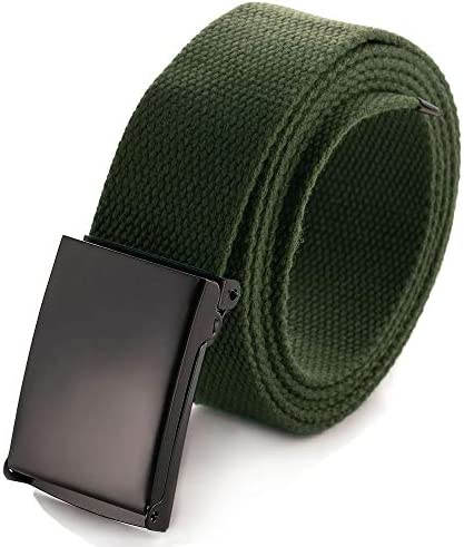 Army Green Web Belt With Plastic Buckle