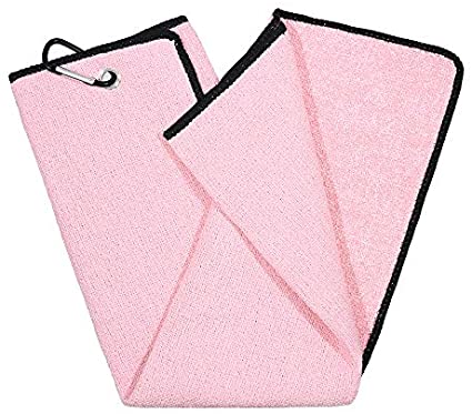 Mile High Life | Tri-fold Microfiber Golf Towel | Innovative Dual Side Design w/Dirt Scrub Side and Soft Cleaning Side | Light Weight | Excellent Water Absorbance | Please Watch Video (Colors)