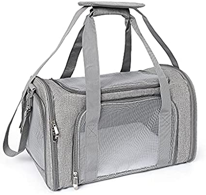 Mile High Life | Outdoor Travel Pet Carrier | Kitty Puppy Cat Carriers | Collapsible Dog Carrier for Small Medium Dogs | Cat Crates w Breathable Mesh with Soft-Sided