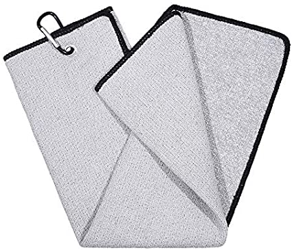 Mile High Life | Tri-fold Microfiber Golf Towel | Innovative Dual Side Design w/Dirt Scrub Side and Soft Cleaning Side | Light Weight | Excellent Water Absorbance | Please Watch Video (Colors)