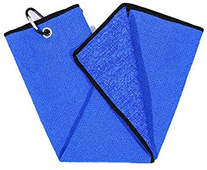 Mile High Life | Tri-fold Microfiber Golf Towel | Innovative Dual Side Design w/Dirt Scrub Side and Soft Cleaning Side | Light Weight | Excellent Water Absorbance | Please Watch Video (Colors)