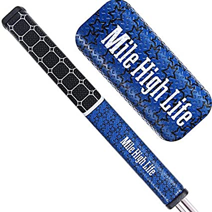 Mile High Life | Oversized Golf Putter Grip |  Mid Size Non-Slip Putter Grip | Lightweight Pistol Shape Tacky Putter Grip | Comfort Feel and Soft Push | 10.50" Long