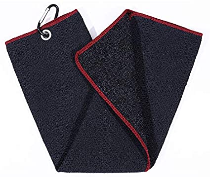 Mile High Life | Tri-fold Microfiber Golf Towel | Innovative Dual Side Design w/Dirt Scrub Side and Soft Cleaning Side | Light Weight | Excellent Water Absorbance | Please Watch Video (Colors)