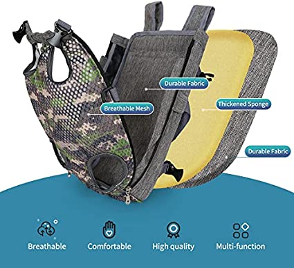 Mile High Life | Hiking Outdoor Pet Carrier Backpack | Legs Out Puppy Cat Carrier | Camouflage Dog Carrier for Small Dogs | Dog Backpack w Breathable Mesh