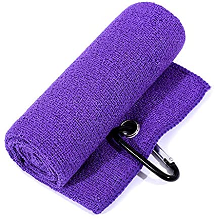 Mile High Life | Tri-fold Microfiber Golf Towel | Innovative Dual Side Design w/Dirt Scrub Side and Soft Cleaning Side | Light Weight | Excellent Water Absorbance | Please Watch Video (Colors)