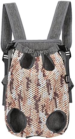 Mile High Life | Hiking Outdoor Pet Carrier Backpack | Legs Out Puppy Cat Carrier | Camouflage Dog Carrier for Small Dogs | Dog Backpack w Breathable Mesh