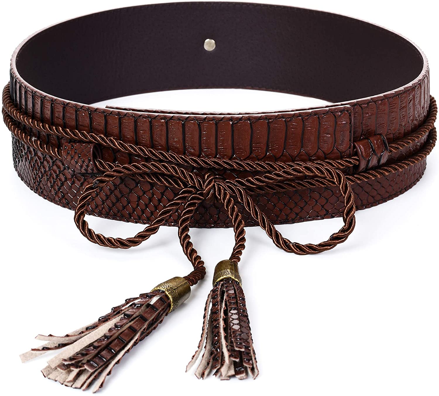 Women's Braided Leather Belt by Gap Cognac Size L
