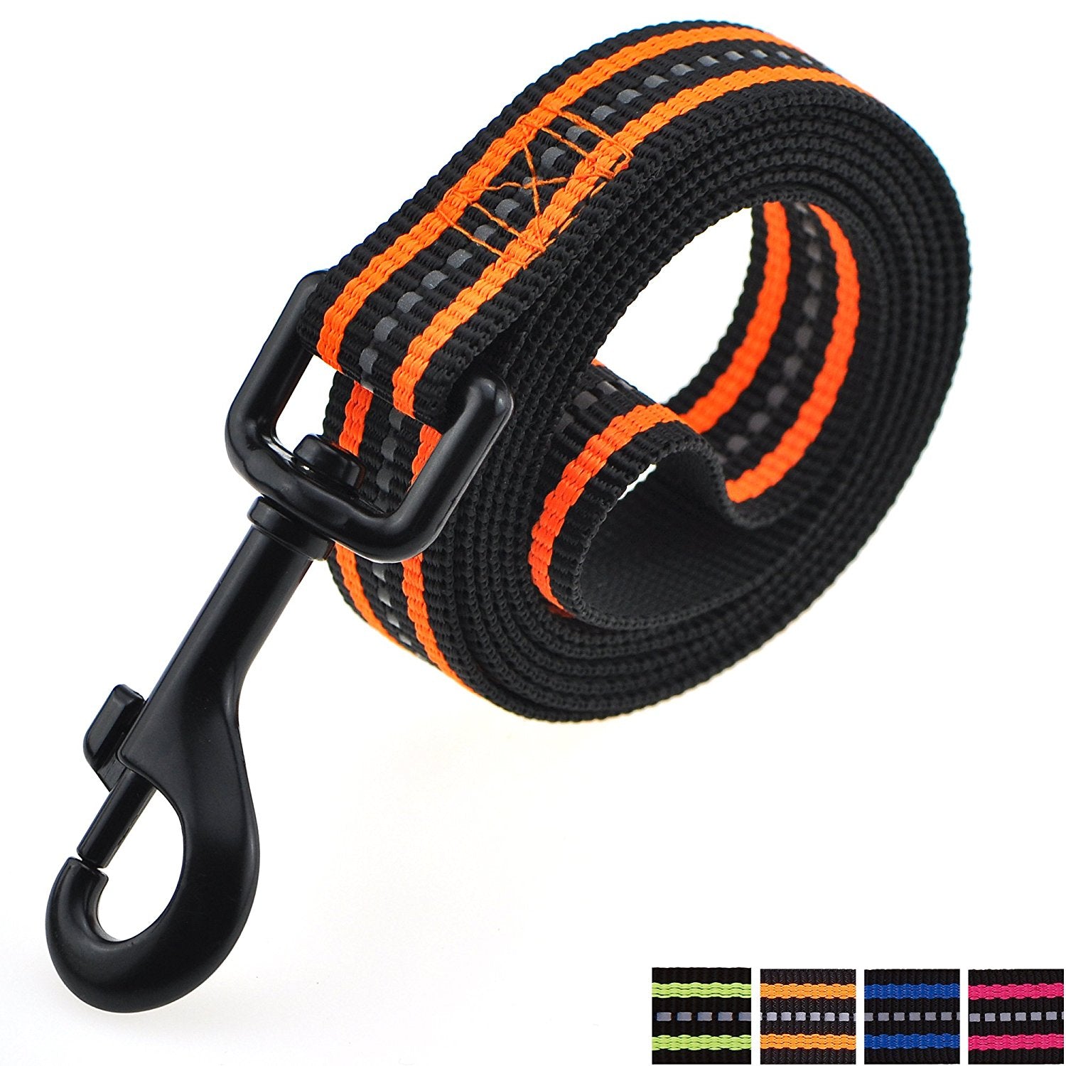 Mile High Life Night Reflective Double Adjustable Band Nylon Small Puppy Pet Dog Combo Collar Leash and Harness Set