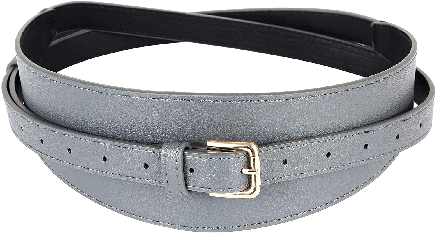 ANNULOYA Wide Patent Leather Belt for Womens with Wide Square Buckle  Grommet Cinch High Waist Belts for Dress