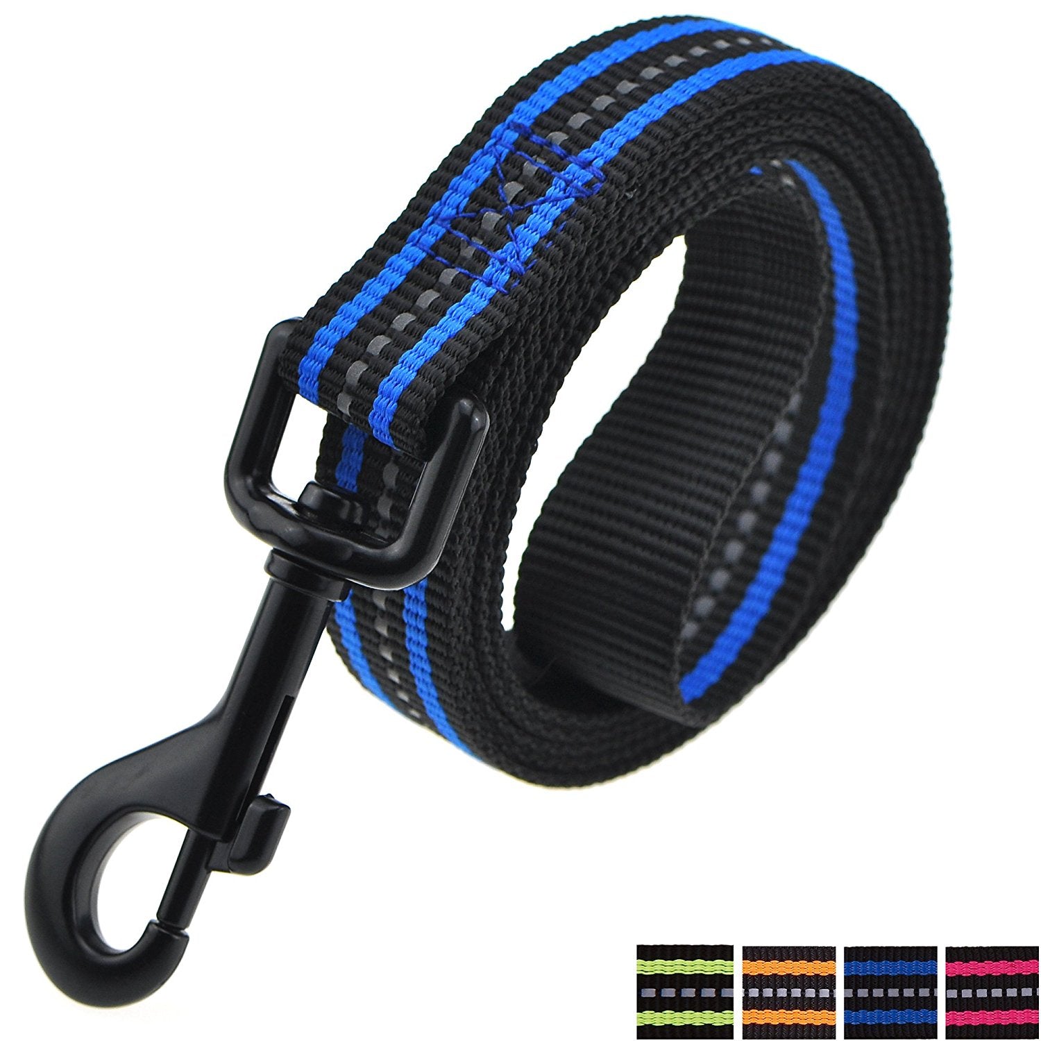 Mile High Life Night Reflective Double Adjustable Band Nylon Small Puppy Pet Dog Combo Collar Leash and Harness Set