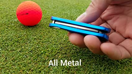 Mile High Life All Metal Foldable Golf Divot Tool with Pop-up Button & Magnetic Ball Marker (Multi-Colors/Shape)