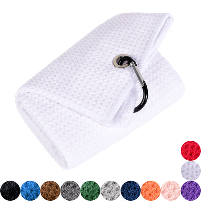 Whole Sale  (150 )  Microfiber Waffle Pattern Golf Towel with Embroidery